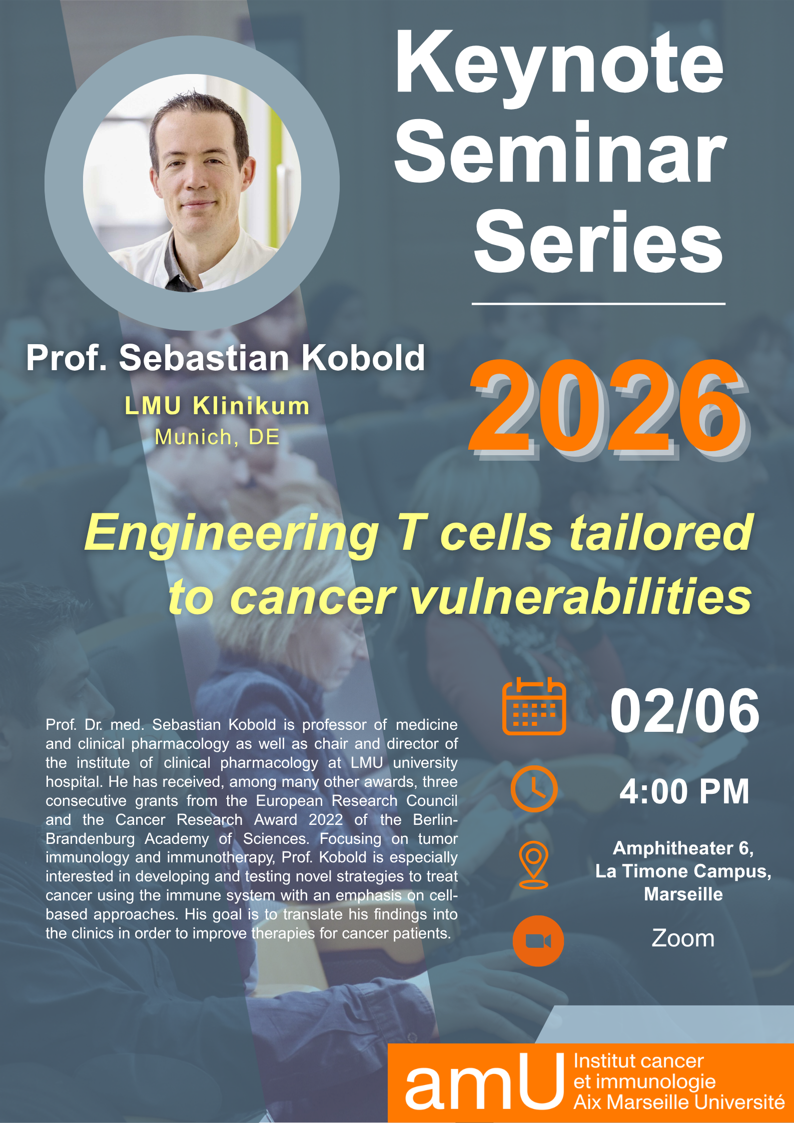 affiche du seminaire de Sebastian Kobold